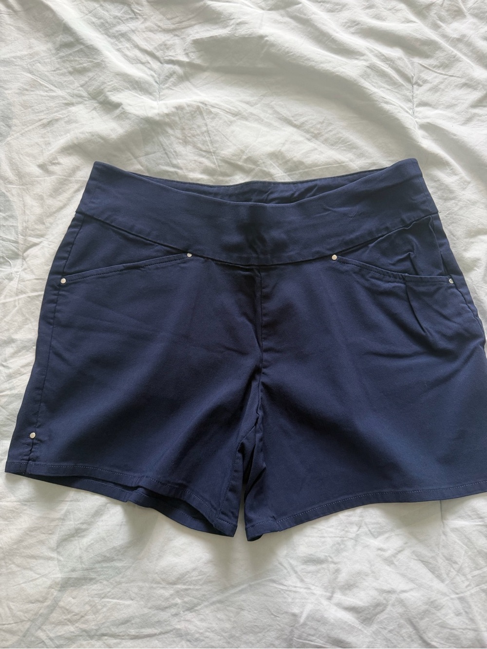 INC International Concepts Navy Athletic Pull-On Shorts 12